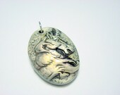 Magic Metal Unicorn Handmade Polymer Clay Pendant