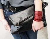 Red croc Leather  Wrist Wrap