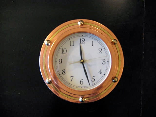 Vintage Hanging Copper Brass Nautical Wall Clock