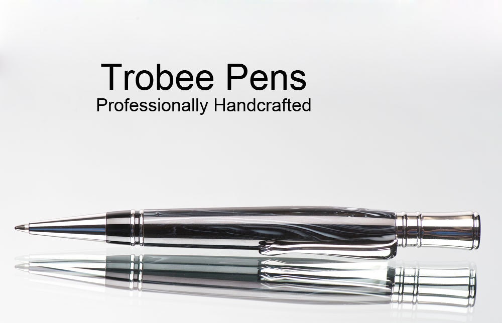 Executive Black and white stone custom pen Handmade handcrafted writing pens