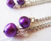 Long Pearl Dangles // Confident Pearls // Purple Pearl