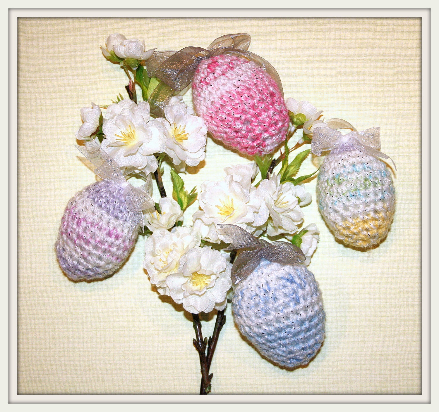 Crocheted Easter Egg, Free Shipping for Limited Time, Sparkle Yarn, Perfect for Easter Basket or Egg Tree, Choice of Colors, Ready to Ship