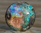 Bling Bling - 1 Dichroic Lampwork Focal Bead - K O Lampwork