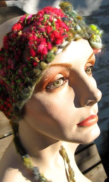 Art Headband- freeform crochet headband OOAK