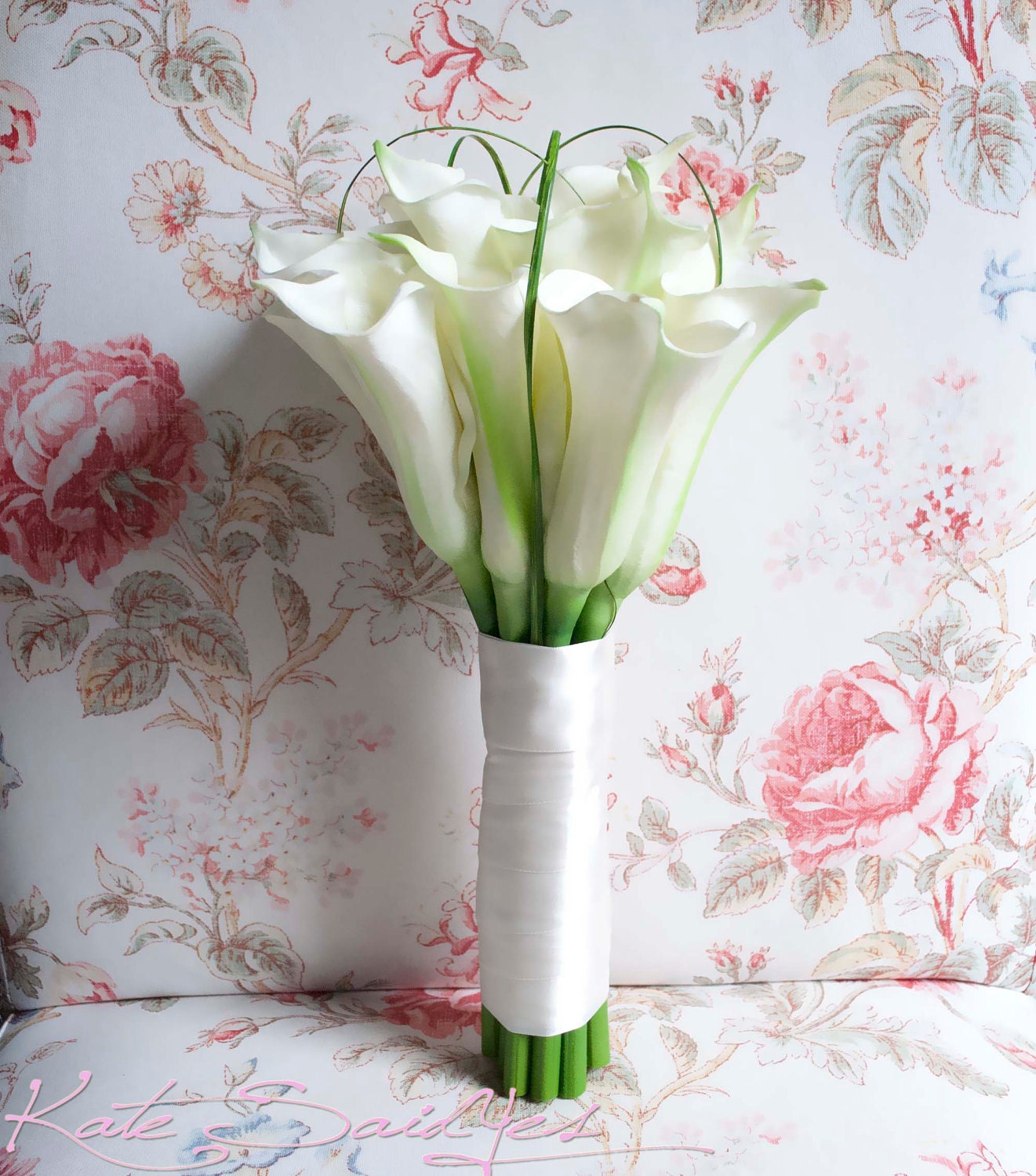 Bridal Bouquet - Large Ivory Calla Lily Bouquet - Real Touch Calla Lily Wedding Bouquet