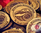 Set of 25 Wooden Signature Medallions 1 inch round