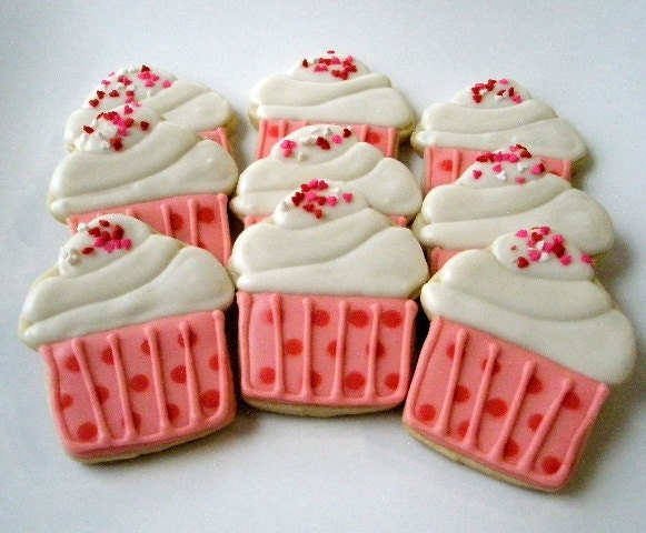Sweet cupcakes sugar cookie favors
