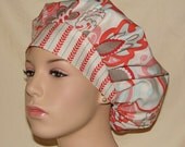 Bouffant Surgical Scrub Hat - Verona Floral Rouge