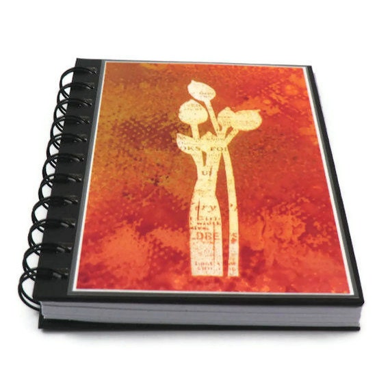 Flower Notebook, Tulip, Red, Ruled, Spiral Bound, A6