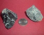 2 Black Onyx Row Chunks - Align Me With My Higher Powers - Reiki Infused Black Onyx Crystals - 2203