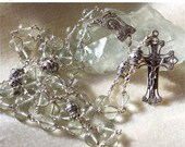ON SALE Green Amethyst Sterling Silver Rosary Unbreakable Wire Wrap Art Deco by HeartFelt Rosaries