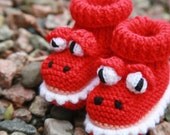 Baby Red Dragon Booties for 3-6 month olds