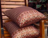 Chocolate Brown Thai Painting sofa Throw decorative pillow cushion covers 18 inches
