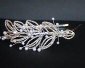 Beaded Wedding Headband, Bridal Headband, Wedding Headpiece, Wedding Hair Accessories, Bridal Hair Accessories, Pearl - Ready to Ship