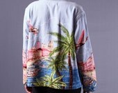 Vintage Miami Jacket / Cotton Nautical Blazer / M