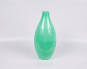 Poland Vase Vintage Handmade in Poland Green Vase Flower Vase