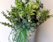 St. Patrick's Day Garden Bucket of Flowers