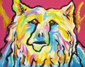 A Colorful Bear 11x14 on canvas board
