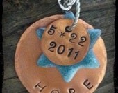 Hope Joplin Tornado Stamped Enameled Pendant Necklace