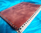 Red Leather Sketchbook, Chrome Rivets