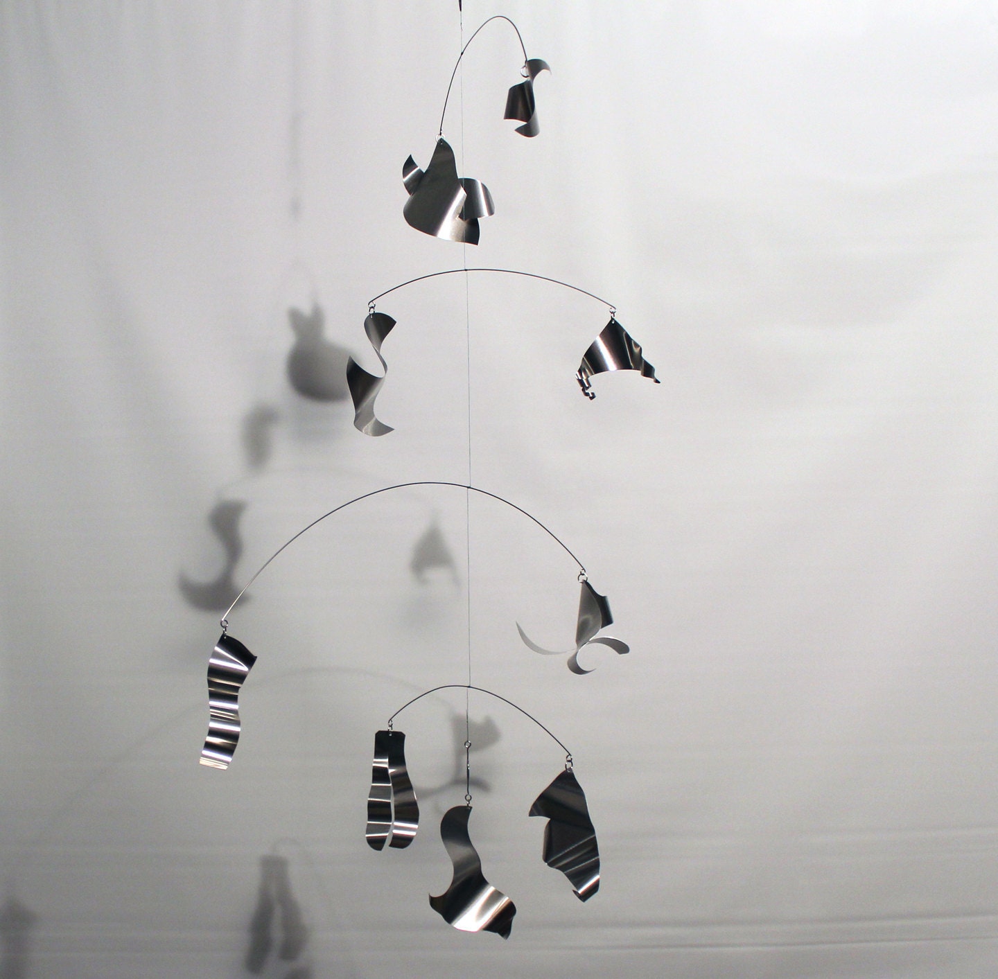 Twisted Metal - Floating Style Kinetic Mobile Art Sculpture