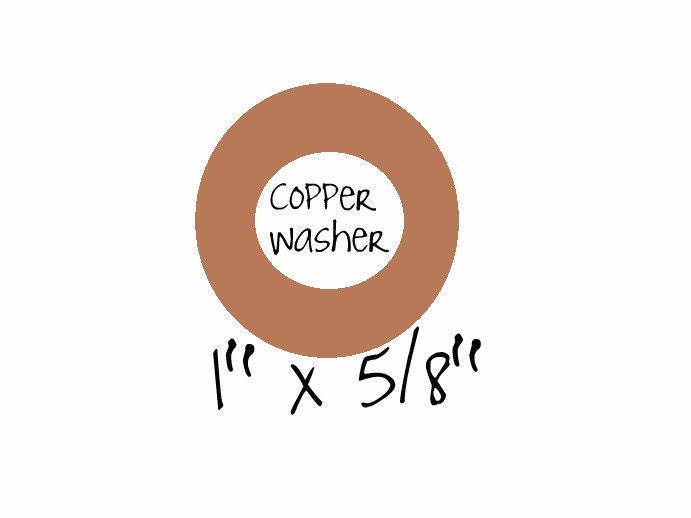 1" x 5/8" Copper Washer Round Disc - Add One to your Custom Necklace or Bracelet - Extra Disc - Listing for One