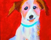 A Cute PUP 8x10 on canvas board