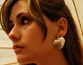 Origraphy silver paper Earrings