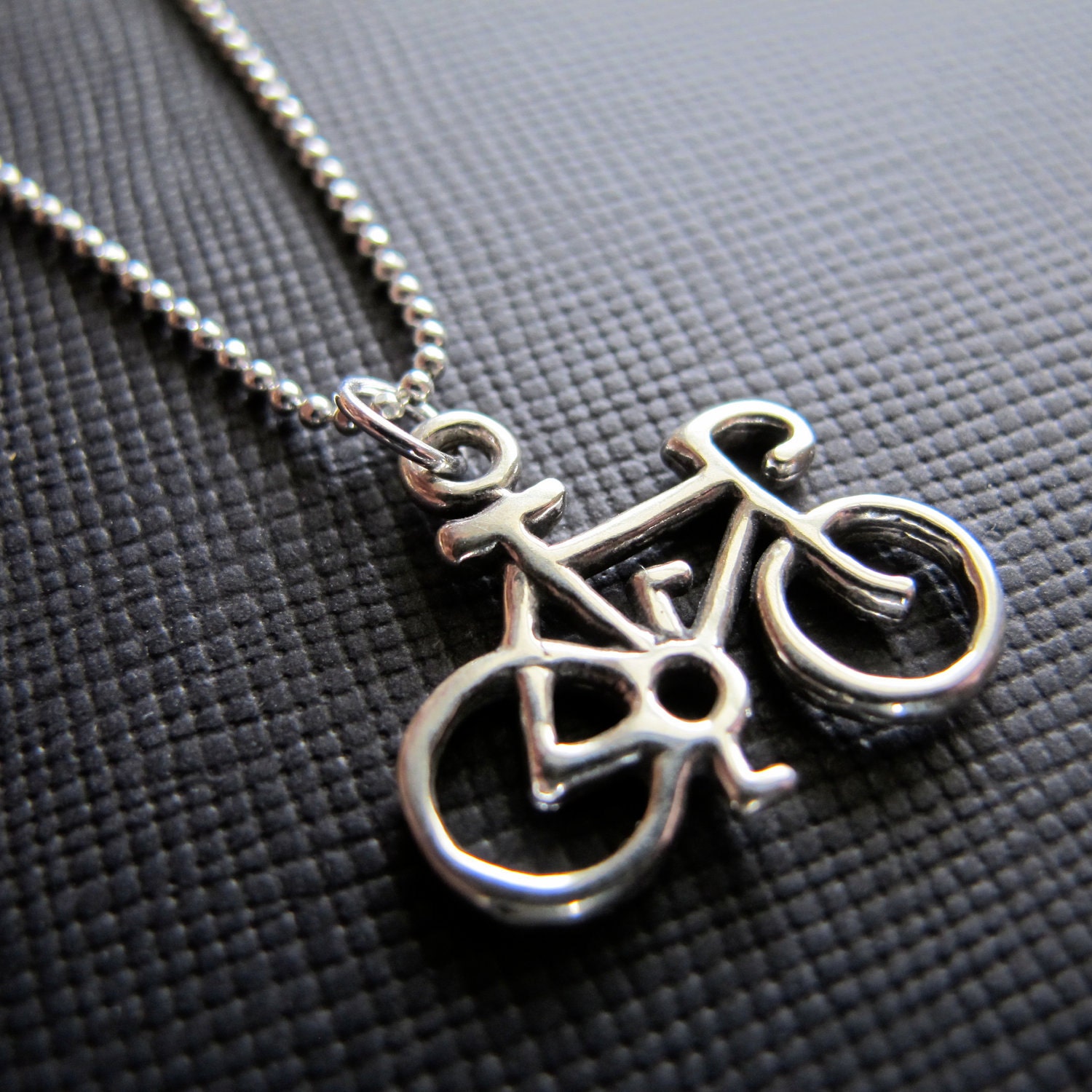 La Bicicletta-sterling silver bicycle necklace