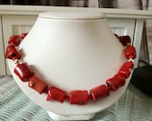 Sponge Coral Necklace with Sterling Silver Beads, Toggle, and Wire