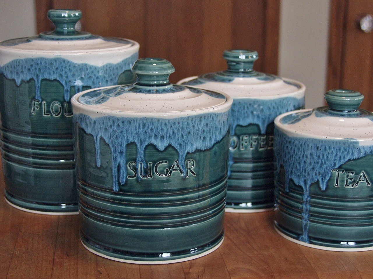 Pottery Ceramic Canister Sets Custom Personalized Made to Order Just for You