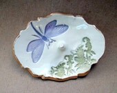 Purple Dragonfly Ceramic Ring Holder