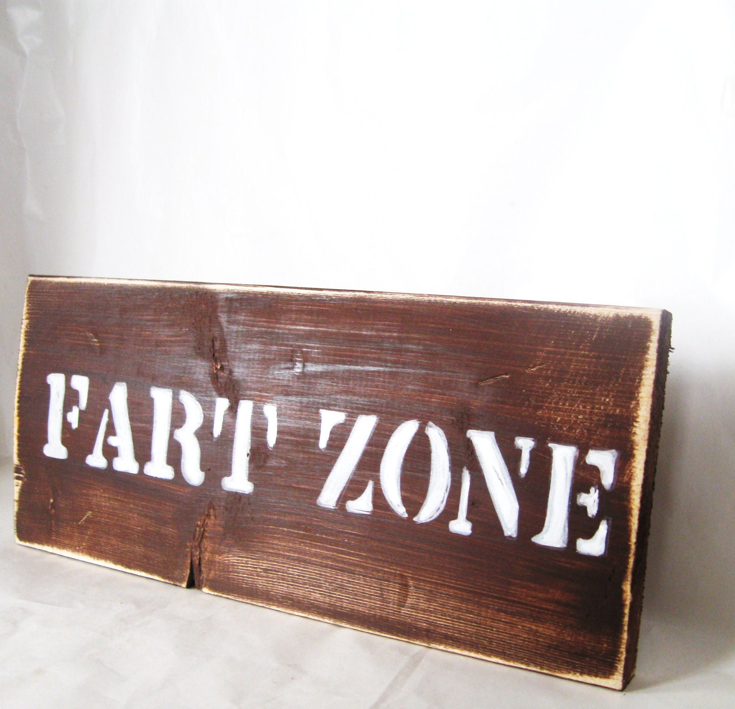Rustic wood sign. Fart Zone. Perfect Man Cave, garage or pub sign. Perfect for Dad for Father's Day. - KnottyNotions Rustic wood sign. Fart Zone. Perfect Man Cave, garage or pub sign. Perfect for Dad for Father's Day. - KnottyNotions
