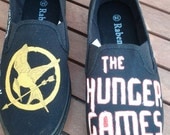 Hunger Games inspired custom painted shoes