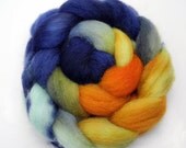 Soldier Field -- hand dyed Texel wool roving (combed top)