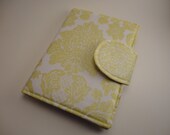 Kindle Cover, Michael Miller Camomille Yellow Glitter Damask Kindle Cover, Touch, Nook, Kobo, and Sony Cover, Free First Class Shipping
