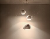 Claylight Cluster: Three Pendant Chandelier Lighting (dot pattern)
