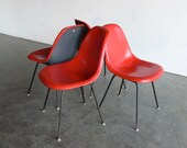 Eames for Herman Miller Naugahyde Side Chairs DSX (Set of 4)