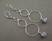 Stacked Circles Sterling Hoop Earrings