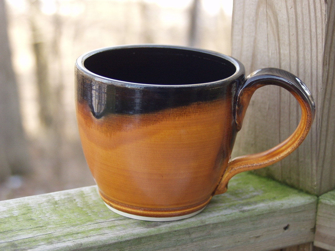 Extra Large Coffee Tea Hot Chocolate Soup Mug  Pumpkin Spice and Black