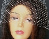 Bridal Veil, Birdcage Veil, Mini Veil, Wedding Veil, Russian Tulle Netting, Ivory, White
