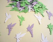 100 Tinkerbell Fairy Lavendar Light Green White Mix Paper Embellishment Confetti Cutouts Table Scatter
