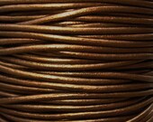 Round Metallic Leather Cord 2mm METALLIC KANSA - 4 yards Leather Cording