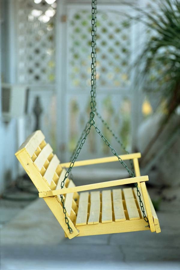 A Yellow Porch Swing Fine Art Photo - JohnHarmonGallery
