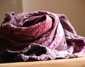 nuno felted purple cobweb wrap celebrate spring - Vaszilka