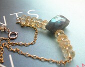 Whispering Colors - Citrine and Labradorite Necklace