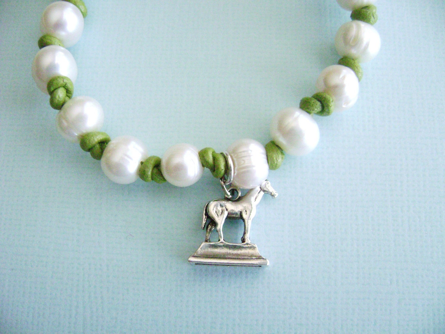 Equestrian Pearl Bracelet