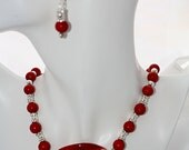 Rust Agate Necklace/Earrings