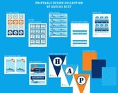 SHARK Birthday Party - Coordinating Shark or Under the Sea Party Printables - Customized Printable Package