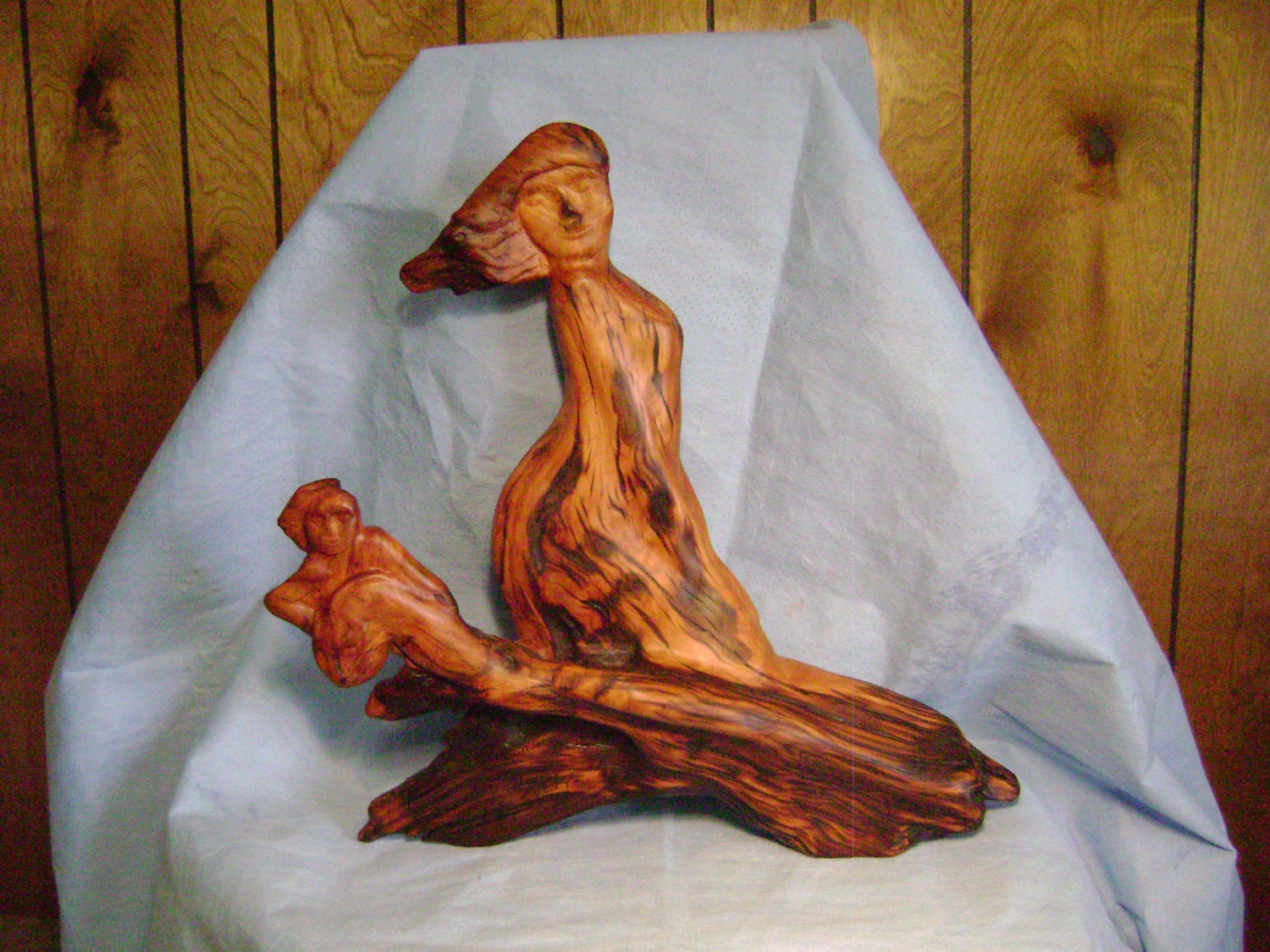 Honey Don't, wood sculpture